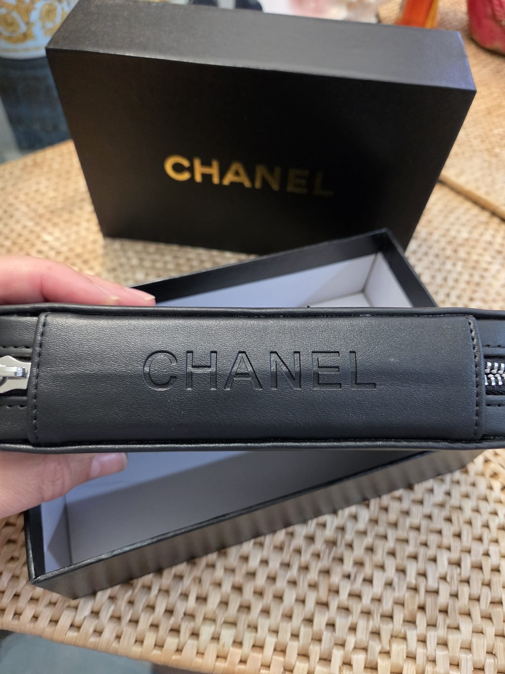 Chanel Black Leather Phone Case Organizer - Picture 3 of 4